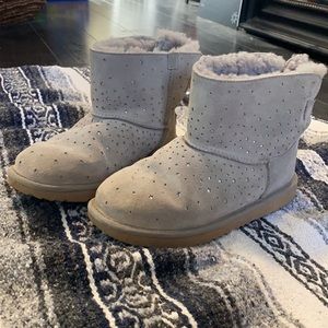 UGG STARGIRL MINI BOW II SPARKLE BOOTS 5